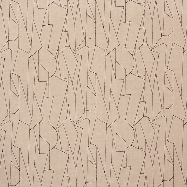 Reeds Reverso II Fabric in Aubergine on Natural | 135cm Width, 32cm x 32cm Repeat – 100% Linen