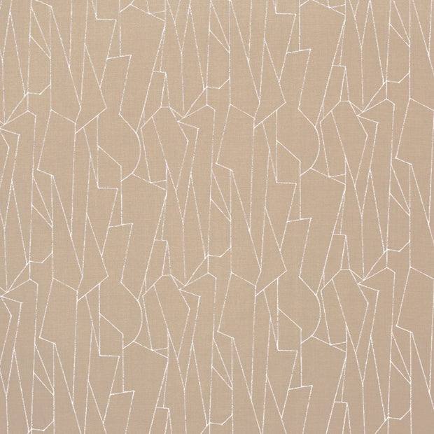 White on Natural - Reeds Reverso II Fabric - 100% Linen | Supply Showroom