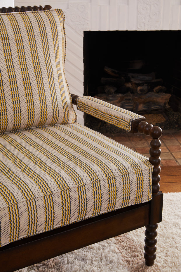 Flax – Odette Fabric | Hand Block Printed Linen Cotton | Supply Showroom