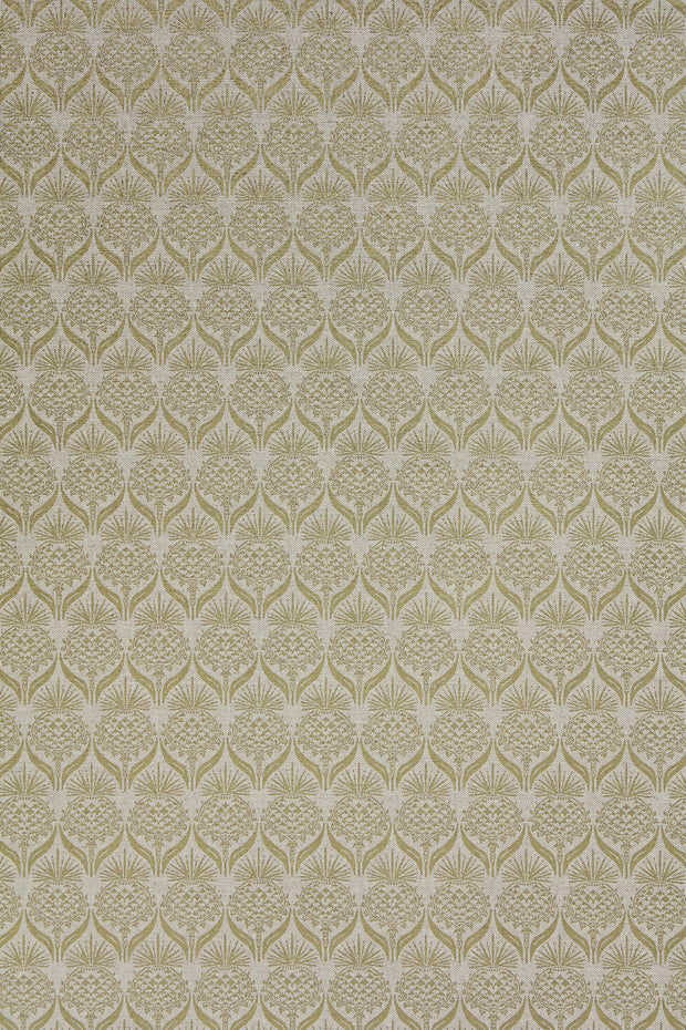 Artichoke Thistle Linen-Cotton Fabric – Gold | 140cm Width, 18" Repeat