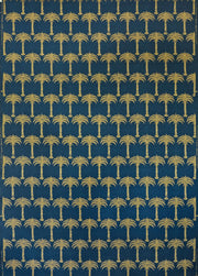 Midnight Blue - Marrakech Palm Fabric - Linen Cotton Print | Supply Showroom