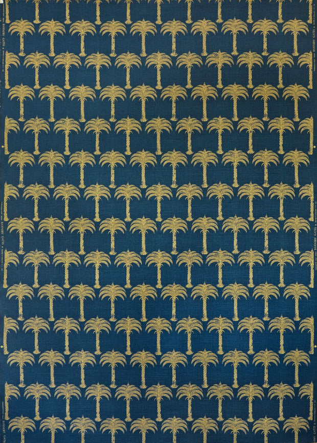Midnight Blue - Marrakech Palm Fabric - Linen Cotton Print | Supply Showroom