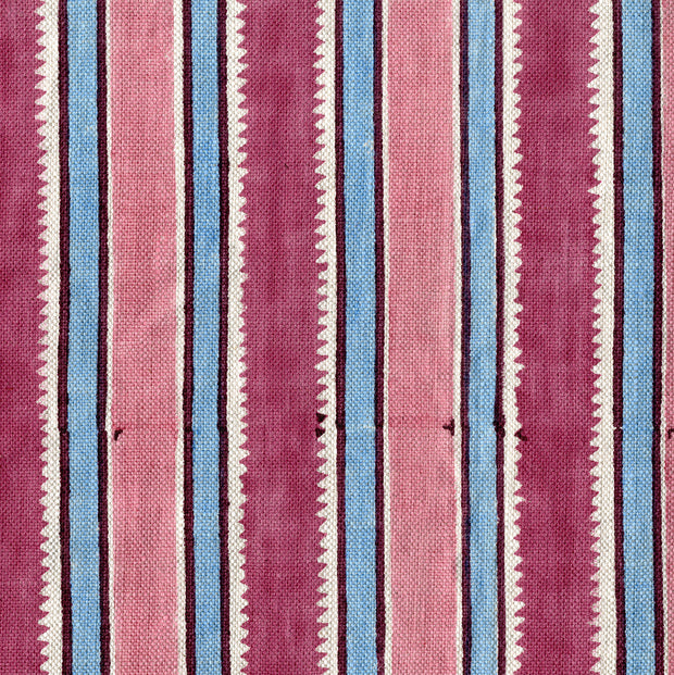 Berries Dhaaree Stripe Fabric in Indian Linen | By the Yard