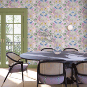 Lilac Bloom Wallpaper – Clay Coated Single Roll for Stylish Interiors