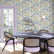 Sage Bloom Wallpaper – Clay Coated Single Roll for Modern Interior Use