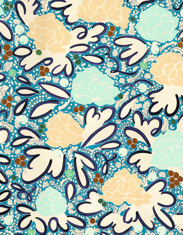 Jade - Blue Linen Cotton Blend Fabric - Premium Quality | Supply Showroom