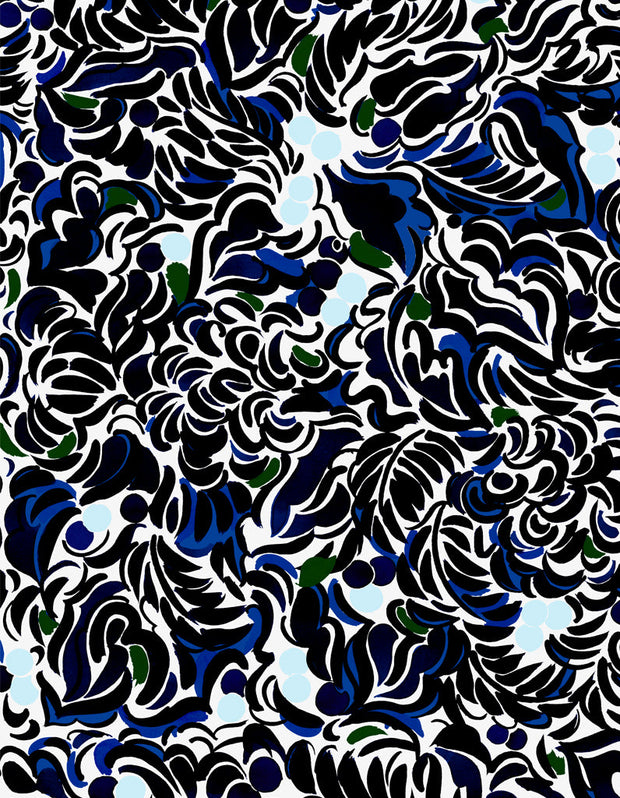 Blue Paradeisos Fabric - Linen Cotton Nylon Blend - Premium Quality | Supply Showroom