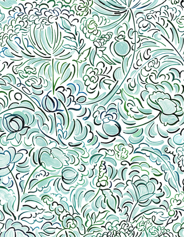 Green - The Wild Field - Linen Cotton Nylon Blend Fabric - Premium Quality | Supply Showroom