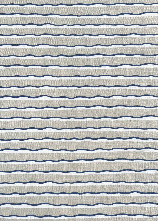 Clay Leni Stripe Fabric – Medium Linen | Sold by the Yard