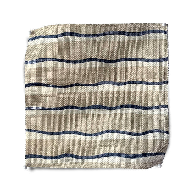 Clay Leni Stripe Fabric – Medium Linen | Sold by the Yard