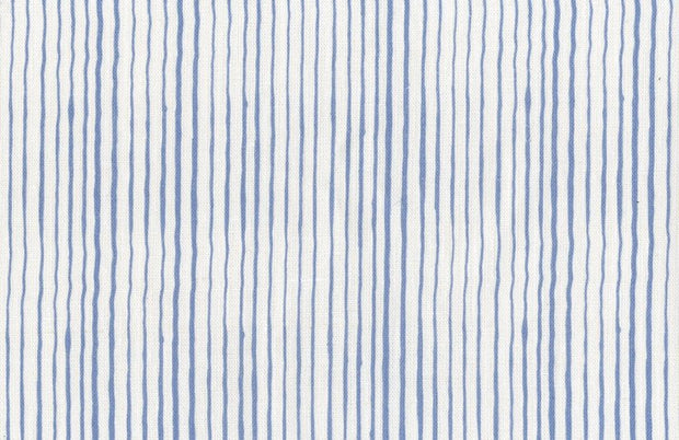 Sky Blue - Common Stripe Fabric - Premium Oyster Linen | Supply Showroom
