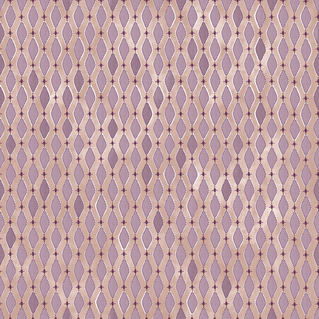 Mauve & Lilac Wallpaper by Diamonds | 27” Clay Coated Single Roll