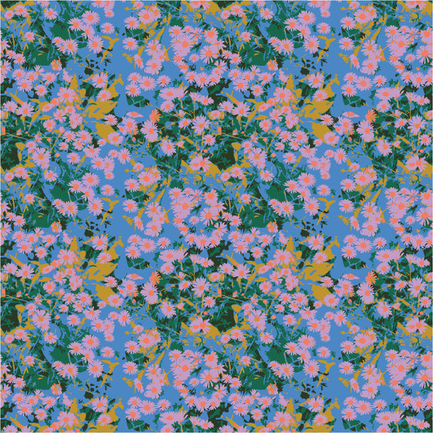 Daisy Blue - Linen Cotton Fabric - Premium Quality | Supply Showroom