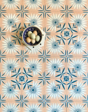 White/Gray/Peacock/Pacific Blue/Peach - Tile