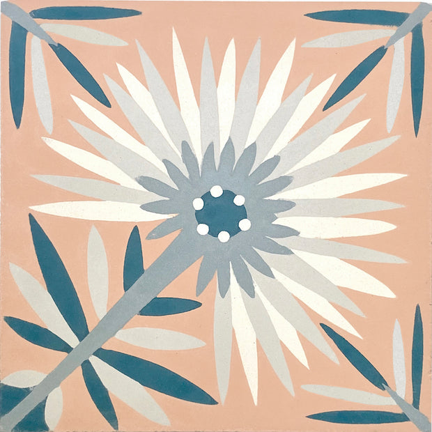 White/Gray/Peacock/Pacific Blue/Peach - Tile