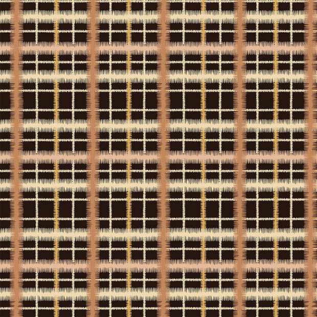 Sunkissed - Squiggle Tartan Grand - Linen Cotton Fabric - Premium Quality | Supply Showroom