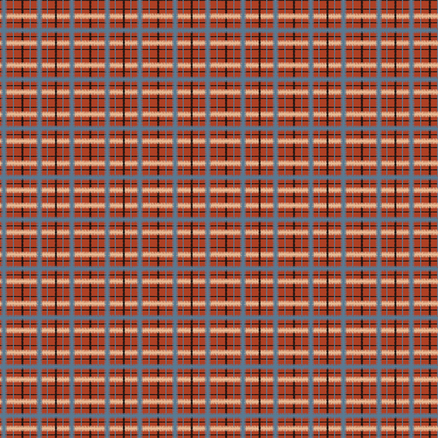 Paprika - Squiggle Tartan - Linen Cotton Fabric - Premium Quality | Supply Showroom