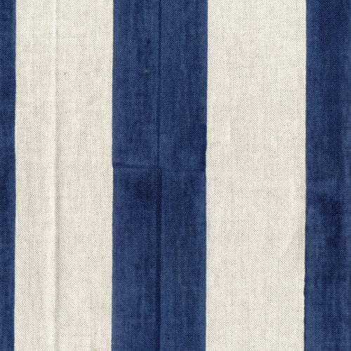 Deep Water Evelyn Stripe Fabric | Indian Linen by the Yard