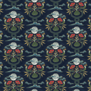 Nocturnal - Moon Snake Rhinestone - 100% Linen Fabric - Premium Quality | Supply Showroom