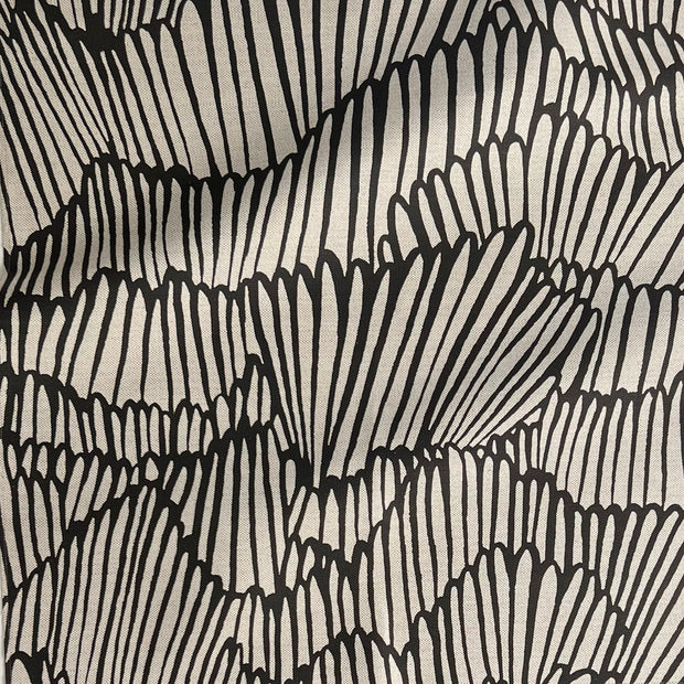 Black & Tan - Flashdance Fabric | Linen-Cotton Blend by the Yard