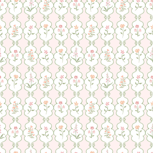 Blush Florette Wallpaper – Elegant Clay Coated Floral Wall Design