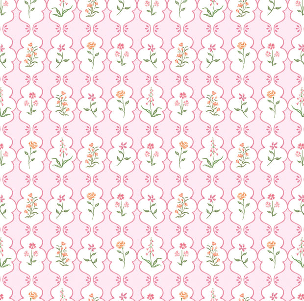 Rose Florette Wallpaper – Elegant Clay Coated Floral Wall Design