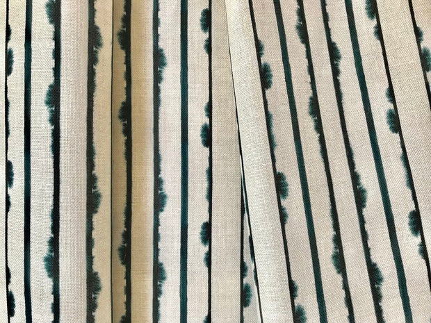 Deep Peacock on Natural Stream Fabric – 54" Wide | Supply Showroom