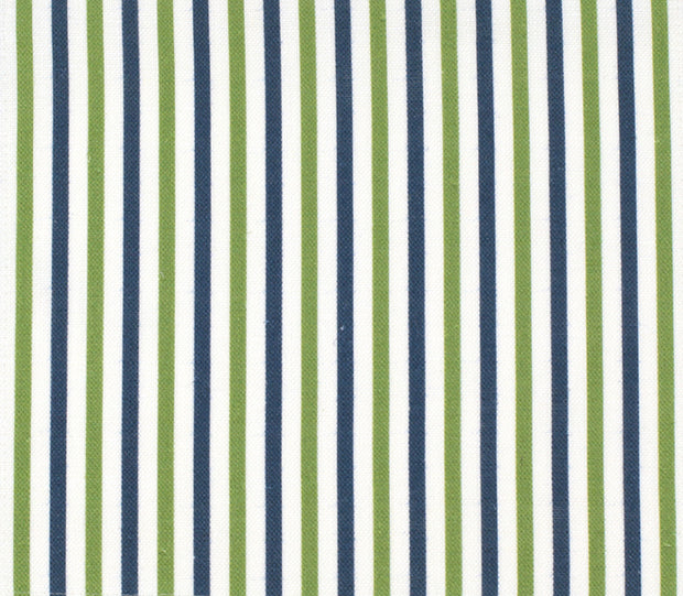 Indigo/Grass Small Stripe Fabric – Natural/Oyster, 54" Wide | Supply Showroom