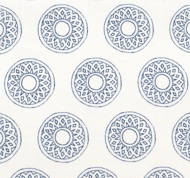Indigo Small Gujarat Fabric – Natural/Oyster, 54" Wide | Supply Showroom