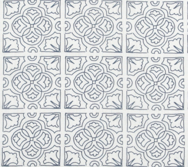 Indigo Irish Tile Fabric – Natural/Oyster, 54" Wide | Supply Showroom