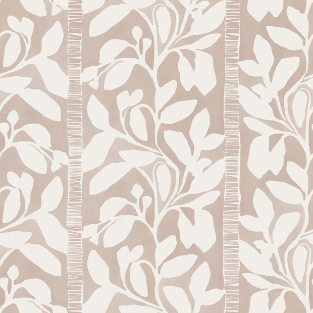A section of wallpaper with a floral pattern in white, beige, and pink colors.  Magenta Rad Plaid Wallpaper – 27in Straight Match Clay-Coated Roll