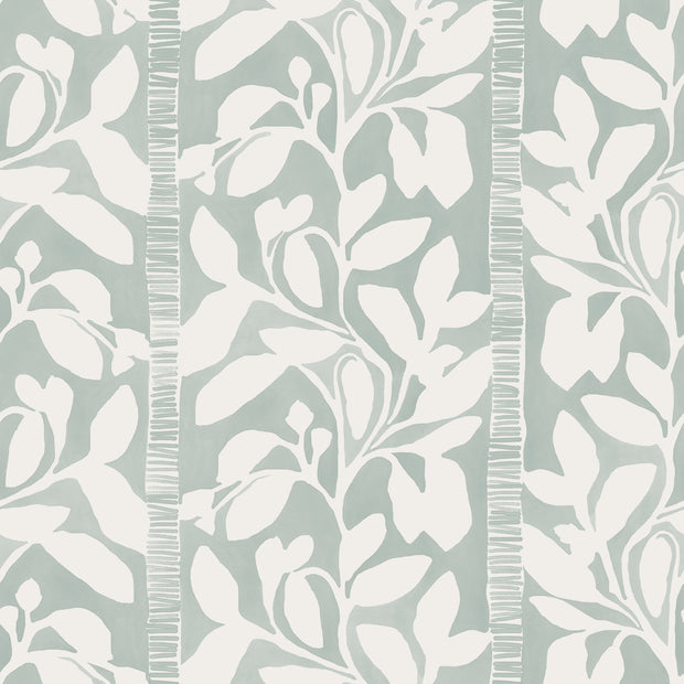 Sage Live Oak Shadow Wallpaper – Straight Match, 27" Clay-Coated WP