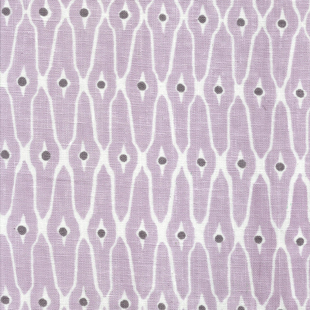 Lavender Lattice Block Fabric – 100% Linen, 54" Wide | Supply Showroom