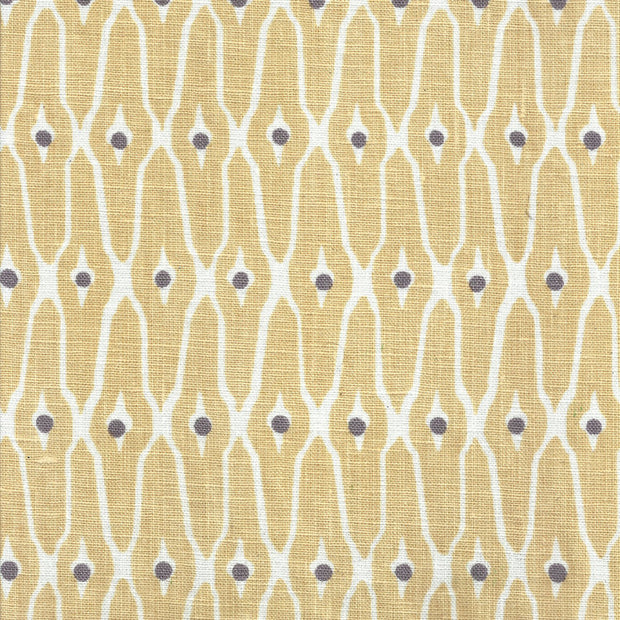 Peach Lattice Block Fabric – 100% Linen, 54" Wide | Supply Showroom