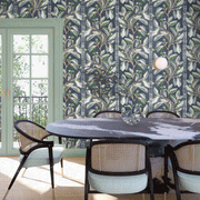 Navy Live Oak Wallpaper – Clay Coated Single Roll for Modern Interiors