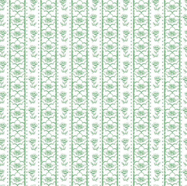 Kelly Green Love for Lotus Wallpaper – Elegant Clay Coated Design