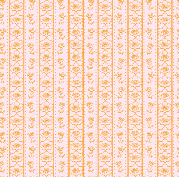 Saffron Love for Lotus Wallpaper – Elegant Clay Coated Wall Design