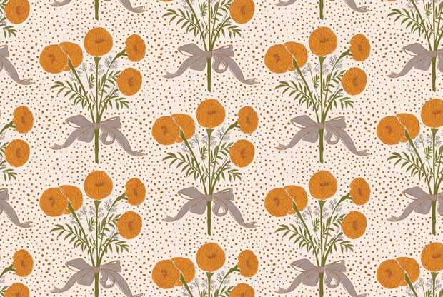 Citrus Orange Mary Fabric – Linen/Cotton Canvas, 54" Wide | Supply Showroom