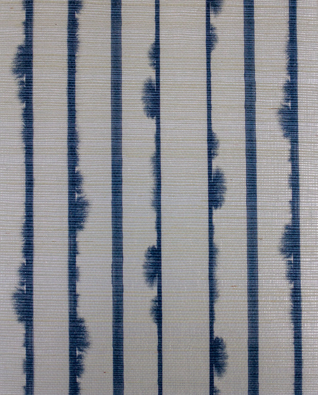 Slate Blue Wallpaper – Stream | Pearlescent Grasscloth, 33” Roll