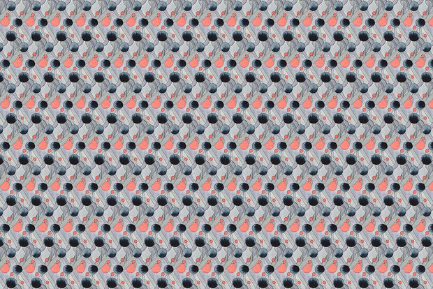 Salmon/Indigo on Natural - F