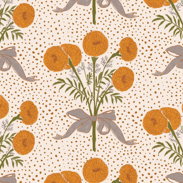 Citrus Orange Mary Fabric – Linen/Cotton Canvas, 54" Wide | Supply Showroom