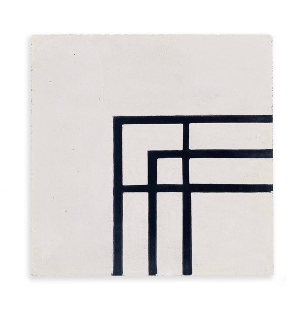 White/Black/Aqua - Tile