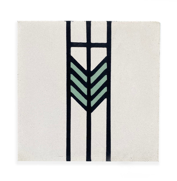 White/Black/Aqua - Tile