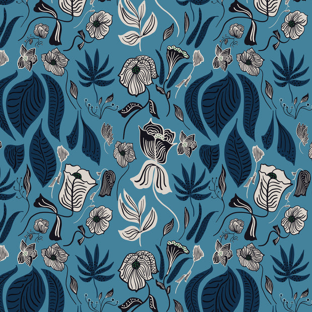 Midnight Blue Wallpaper – Premium Patterned Wallcovering – SUPPLY Showroom
