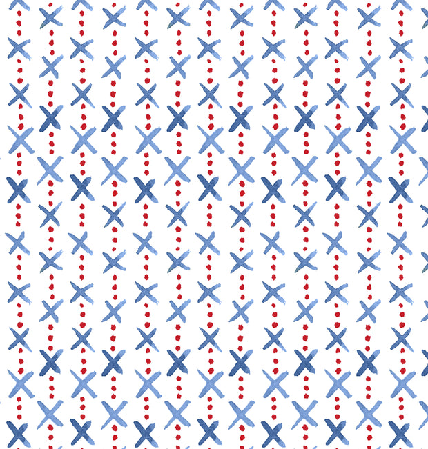 Red Blue - Overdot Fabric - Premium Quality | Supply Showroom