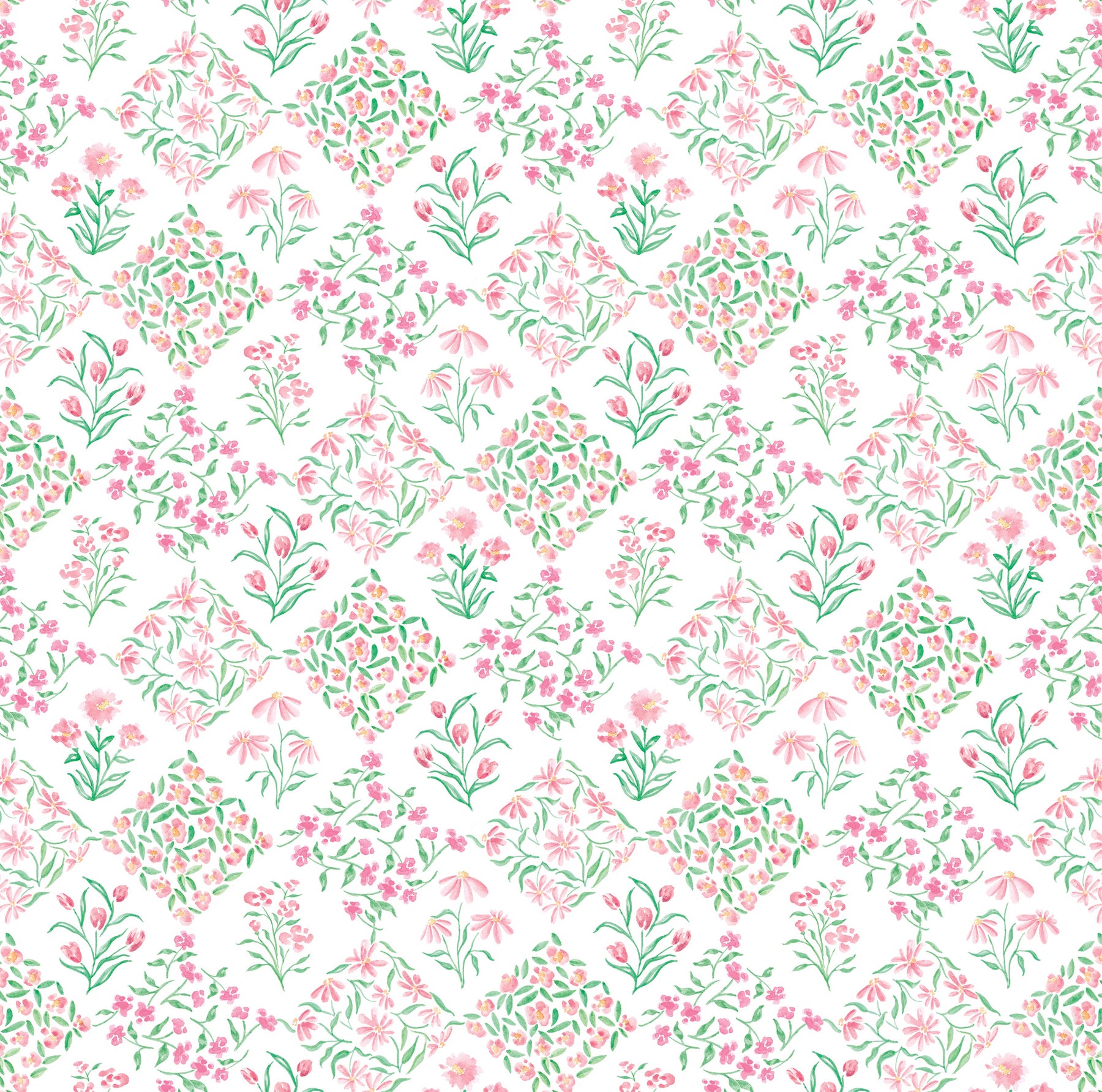 Petal Pink Patchwork Floral Wallpaper – Elegant Clay Coated Design ...