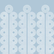 A wallpaper with a geometric pattern in white and blue colors. Sky Poiret Wallpaper – Non Woven Fibre | Sold by Panel | 5–7 Week