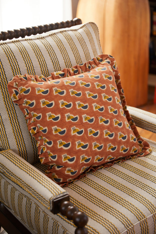 Adobe – Raj Mandir Fabric | Hand Block Printed Linen Cotton | Supply Showroom