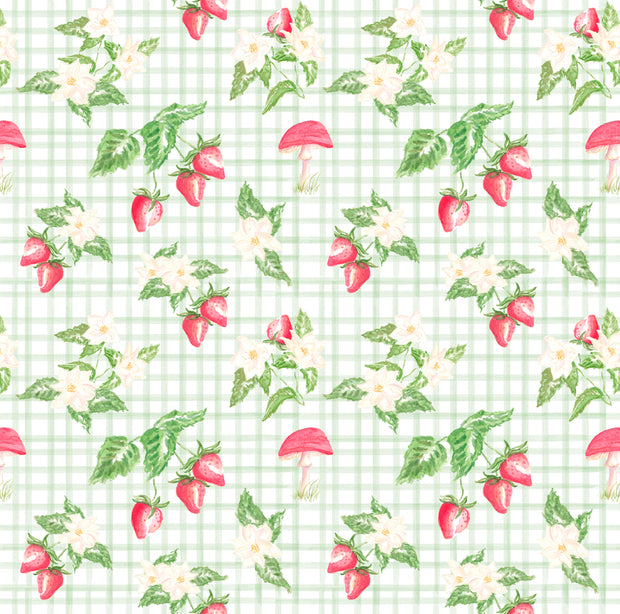 Mint Red Caps Wallpaper – Modern Clay Coated Designer Wallcovering