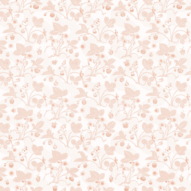 Blush Strawberries Wallpaper – Non Woven Fibre | Sold by Yard | 5–7 Week
